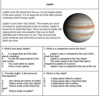 Preview of Reading Comprehension and Foundation Task Cards