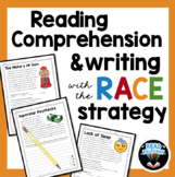 Reading Comprehension and RACE Strategy Writing Prompts : 4th 5th 6th grade
