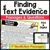 Reading Comprehension Passages for Finding Text Evidence C