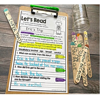 Reading Comprehension and Text Evidence Passages-December by Kadeen Teaches