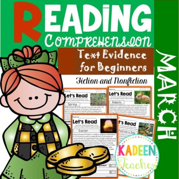 Preview of Reading Comprehension and Text Evidence Passages-March