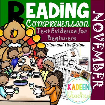 Preview of Reading Comprehension and Text Evidence Passages- November Reading Passages