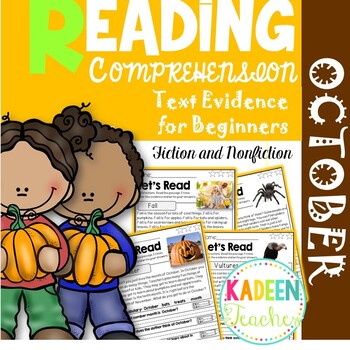 Preview of Reading Comprehension and Text Evidence Passages-October