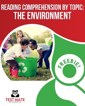 Preview of Reading Comprehension by Topic: The Environment (Common Core Worksheets)