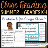 Reading Comprehension for Beginners Summer - {July, August