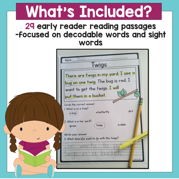 easy and beginner reading comprehension passages and questions tpt