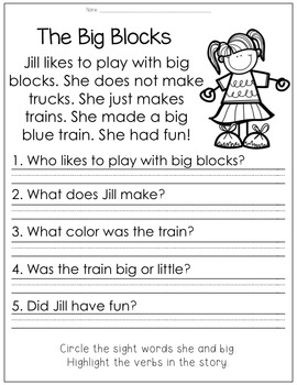 Reading Prehension For Little Learners By