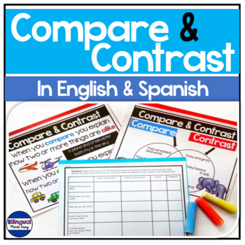 Preview of Reading Comprehension in English & Spanish Compare and Contrast