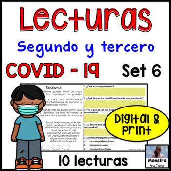 Preview of Reading Comprehension in Spanish  COVID 19 Google Classroom - Lecturas