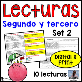 Preview of Reading Comprehension in Spanish - Comprensión de Lectura Segundo y Tercero