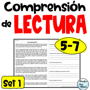 Preview of Reading Comprehension in Spanish - Comprensión de lectura