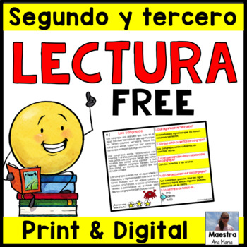 Preview of Reading Comprehension in Spanish - Lectura - Google Classroom - Print