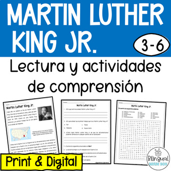 Preview of Martin Luther King Jr. Reading in Spanish  - Black History Month Lectura