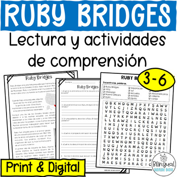 Preview of Ruby Bridges Reading in Spanish - Black History Month in Spanish - Lectura