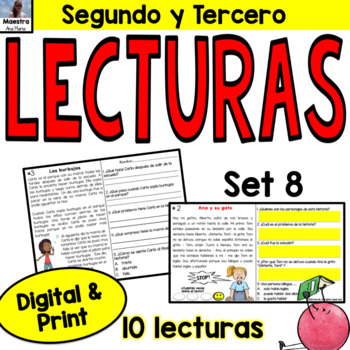 Preview of Reading Comprehension in Spanish  Lecturas  de Comprensión Digital and Print