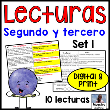 Preview of Reading Comprehension in Spanish  for Google Classroom - Comprensión de Lectura