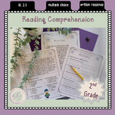 Reading Comprehension - multiple choice, written response 