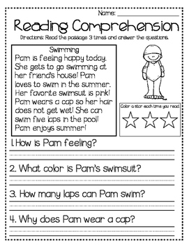 Reading Comprehension passages by Jamie Huerta | TpT