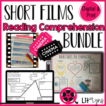 Preview of Reading Comprehension with Pixar-Related - Short Films Growing Bundle