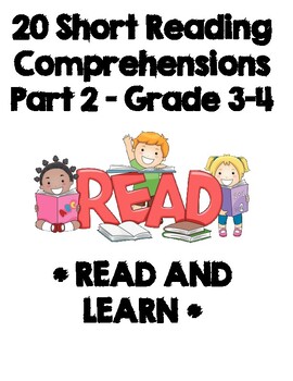 Reading Comprehensions - Passages and Questions - Grade 3 and 4 | TPT