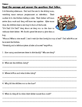 Reading Comprehensions - Passages and Questions - Grade 3 and 4 | TPT