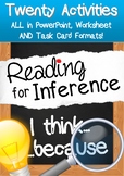 Reading Comprehensions: Reading for Inference - 20 Activities!