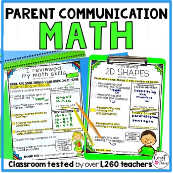 Preview of 1st Grade Math Assessment & Parent Communication Forms | Progress Reports
