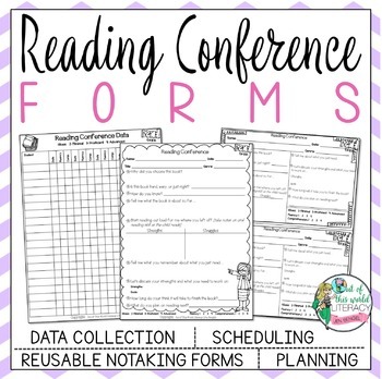 Preview of Reading Conference Forms - Notetaking - Scheduling - Record-Keeping