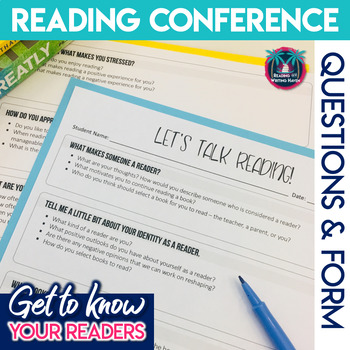 Preview of Reading Conference Forms and Questions for Getting to Know Your Readers