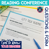 Reading Conference Forms and Questions for Getting to Know