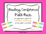 Reading Conference Note Pack - Templates for Individual Co