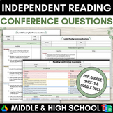 Reading Conference Sheet | Independent Reading Any Novel |