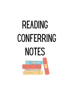 Preview of Reading Conferring Notes