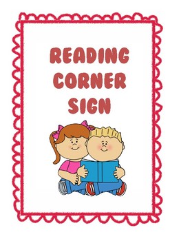 Reading corner sign