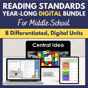 Preview of Reading Curriculum for Middle School - Standards Based - Full Year - DIGITAL