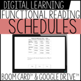 Reading Daily Schedules  - Digital Distance Learning Activity