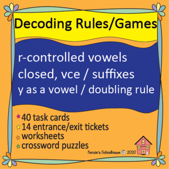 Preview of Reading Decoding Riddles and Task Cards