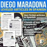 Diego Maradona - 4 leveled texts in Spanish