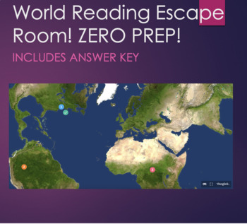 Preview of Reading Digital Escape Room - No Prep Grades 7-12 Special Education