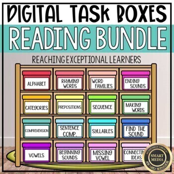 Preview of Reading Digital Task Boxes Bundle