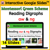 Reading Digraphs aw & ng - Google Slides™  - Digital Activ