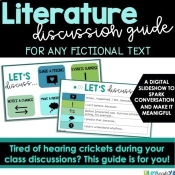 Preview of Reading Discussion Guide For Any Fictional Text!