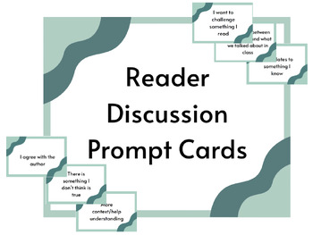 Preview of Reading Discussion Prompt Cards