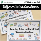 Reading Discussion Questions Differentiated Informational Text
