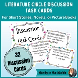 Reading Discussion Task Cards | Literature Circles | Book 