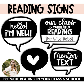 Preview of Reading Display | Book Signs