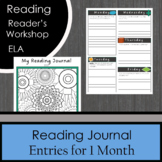 Reading/ELA Journal for 1 month-upper elementary, middle a