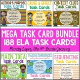 Reading ELA Task Cards Bundle 188 Cards | Reading Skills |