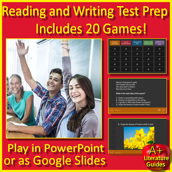 Preview of Reading ELA Test Prep Game Show Bundle - 20 Games for PowerPoint or Google