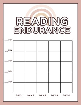 Reading Endurance Chart by CreativeMrsKimbel | TPT